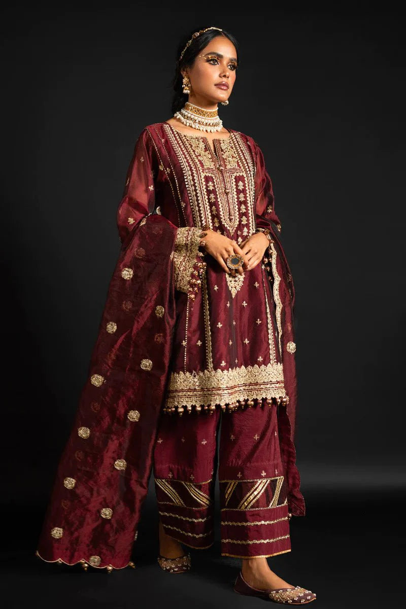 Alkaram | Heavy Formals 24 | HF-02-24-Maroon - Official Alkaram stockist in UK - Sakeena London