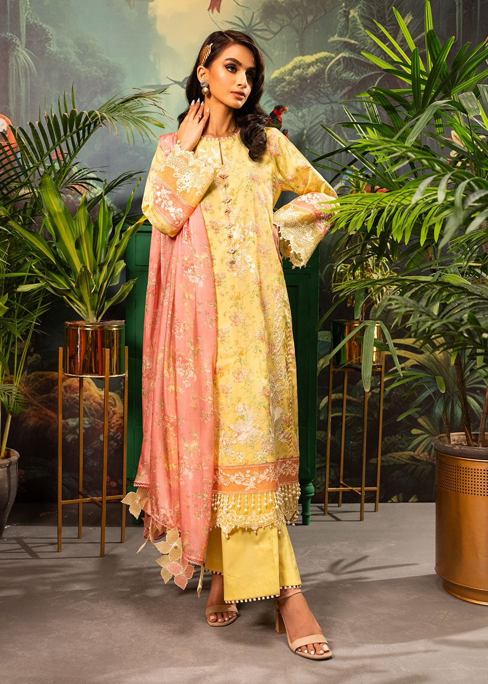 Alkaram | Luxury Lawn 24 | EC-02-24 - Official Alkaram stockist in UK - Sakeena London