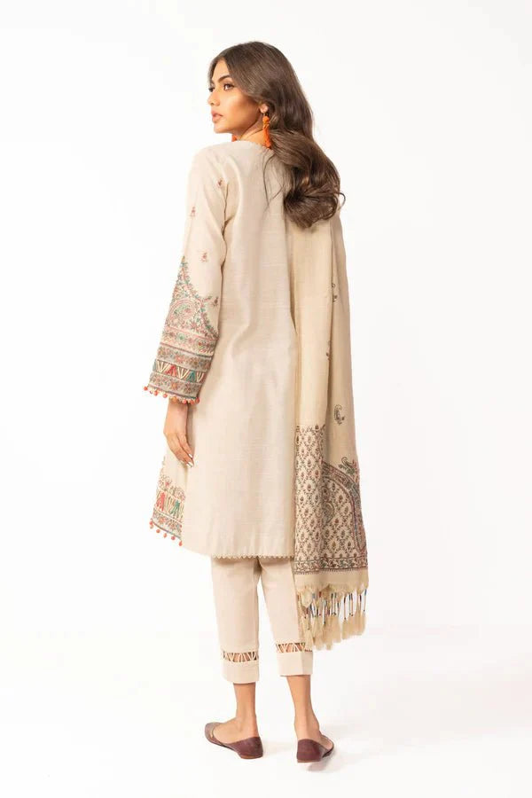 Alkaram | Shawl Collection | Beige - Official Alkaram stockist in UK - Sakeena London