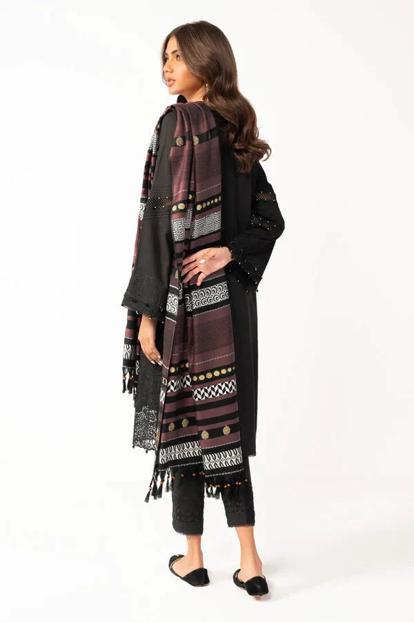 Alkaram | Shawl Collection | Black - Official Alkaram stockist in UK - Sakeena London