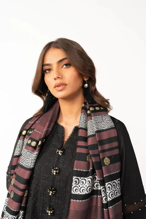 Alkaram | Shawl Collection | Black - Official Alkaram stockist in UK - Sakeena London