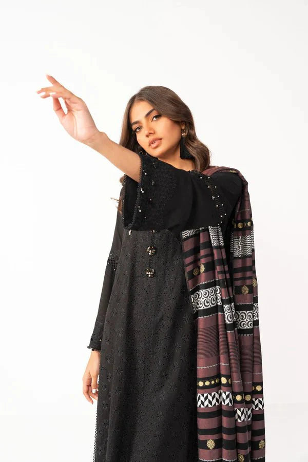 Alkaram | Shawl Collection | Black - Official Alkaram stockist in UK - Sakeena London
