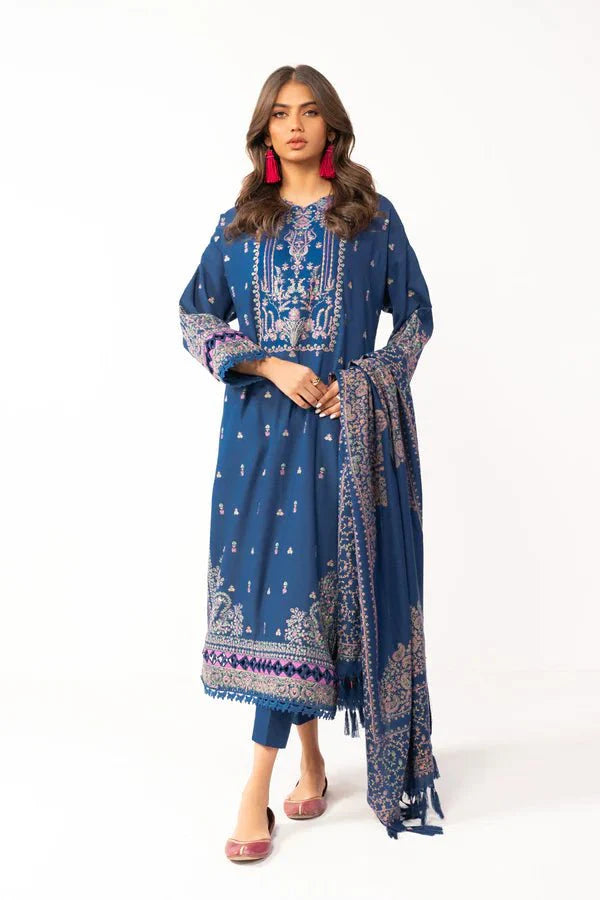Alkaram | Shawl Collection | Navy - Official Alkaram stockist in UK - Sakeena London