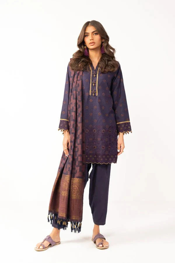 Alkaram | Shawl Collection | Purple - Official Alkaram stockist in UK - Sakeena London