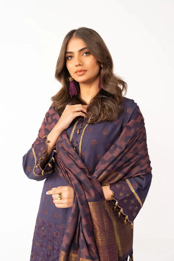Alkaram | Shawl Collection | Purple - Official Alkaram stockist in UK - Sakeena London