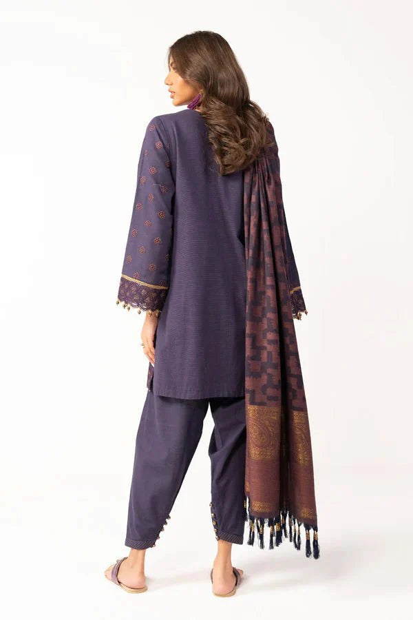 Alkaram | Shawl Collection | Purple - Official Alkaram stockist in UK - Sakeena London