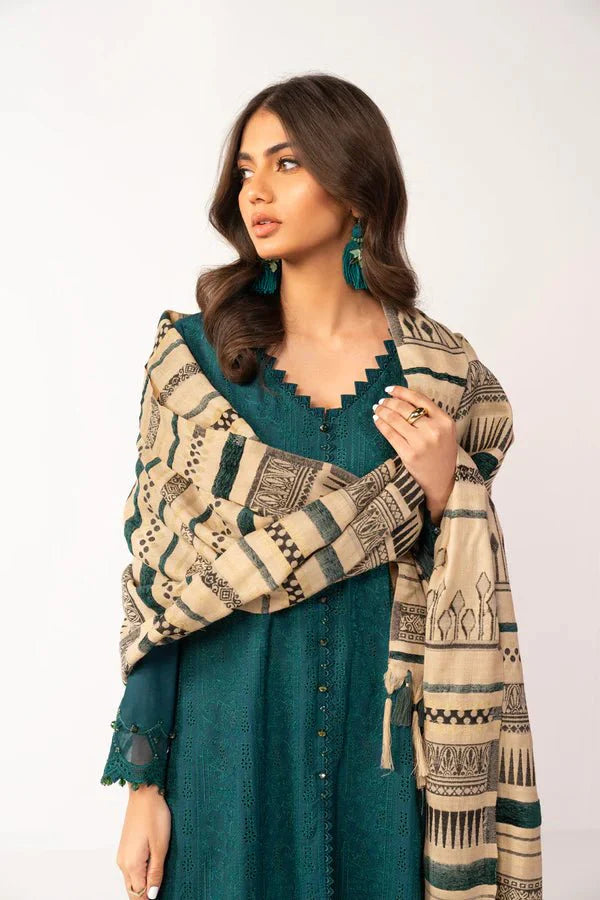 Alkaram | Shawl Collection | Teal Green - Official Alkaram stockist in UK - Sakeena London