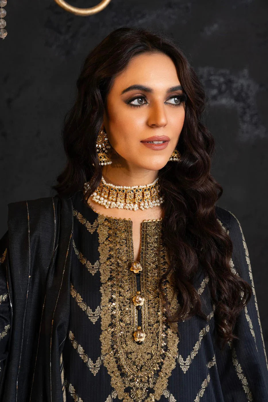 Alkaram | Spring Summer Festive 24 | Embroidered Dobby Black - Official Alkaram stockist in UK - Sakeena London