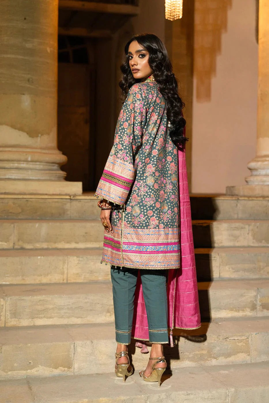 Alkaram | Spring Summer Festive 24 | Embroidered Dobby Bluish Grey - Official Alkaram stockist in UK - Sakeena London