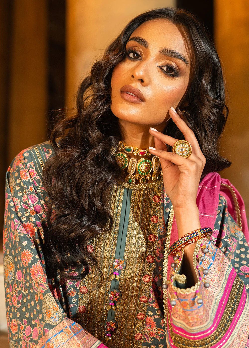 Alkaram | Spring Summer Festive 24 | Embroidered Dobby Bluish Grey - Official Alkaram stockist in UK - Sakeena London