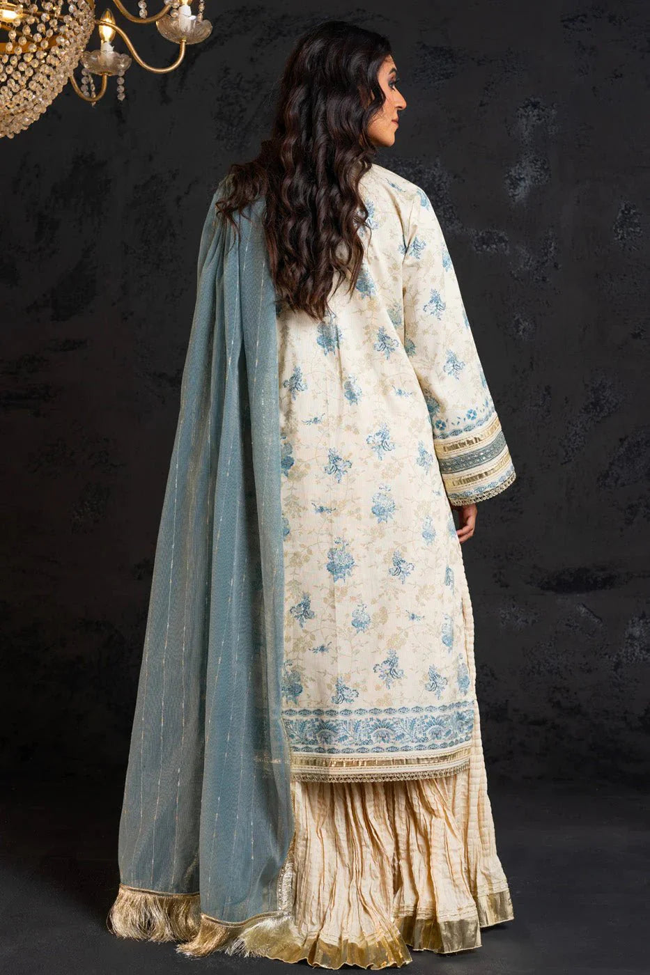 Alkaram | Spring Summer Festive 24 | Embroidered Dobby Cream - Official Alkaram stockist in UK - Sakeena London