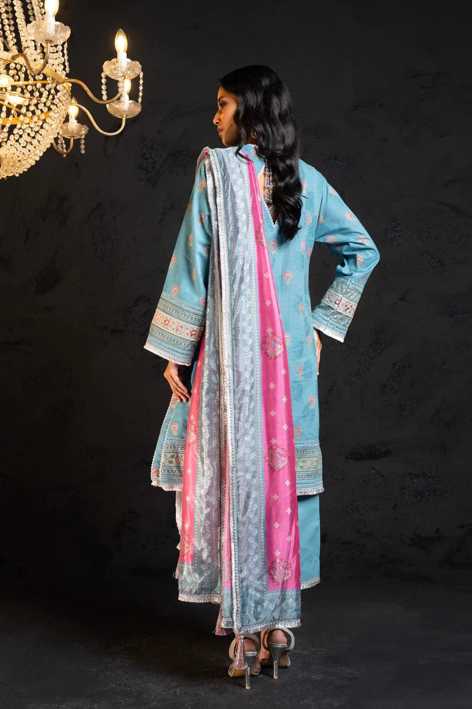 Alkaram | Spring Summer Festive 24 | Embroidered Jacquard Light Blue - Official Alkaram stockist in UK - Sakeena London