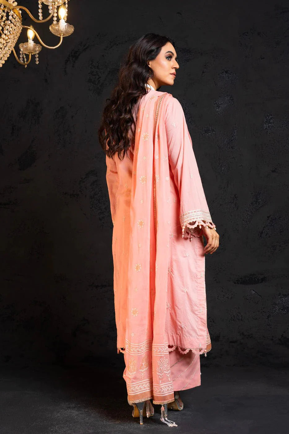 Alkaram | Spring Summer Festive 24 | Embroidered Lawn Light Pink - Official Alkaram stockist in UK - Sakeena London
