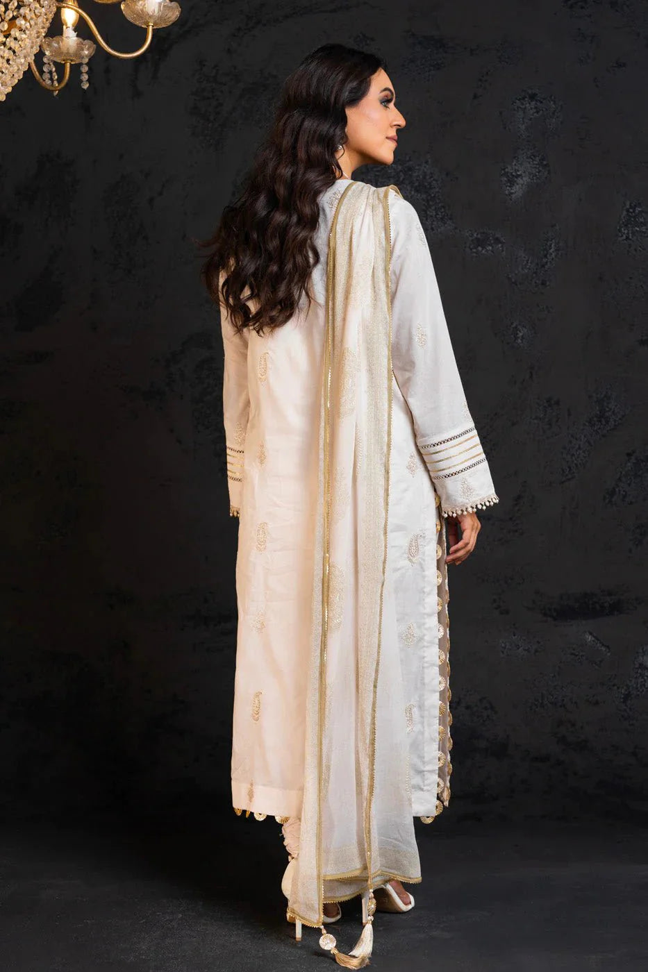 Alkaram | Spring Summer Festive 24 | Embroidered Lawn White - Official Alkaram stockist in UK - Sakeena London