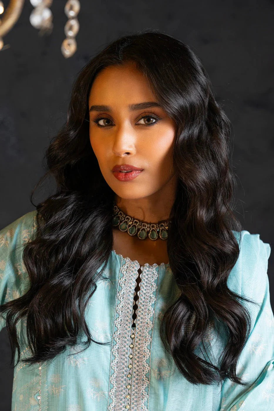 Alkaram | Spring Summer Festive 24 | Embroidered Two Way Slub Sky Blue - Official Alkaram stockist in UK - Sakeena London