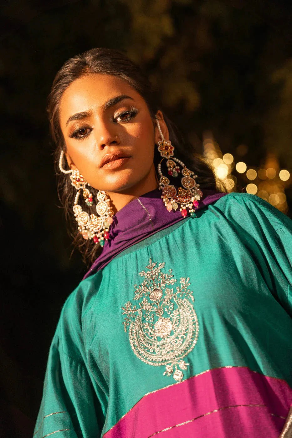 Alkaram | Spring Summer Festive 24 | Embroidered Yarn Dyed Teal - Official Alkaram stockist in UK - Sakeena London