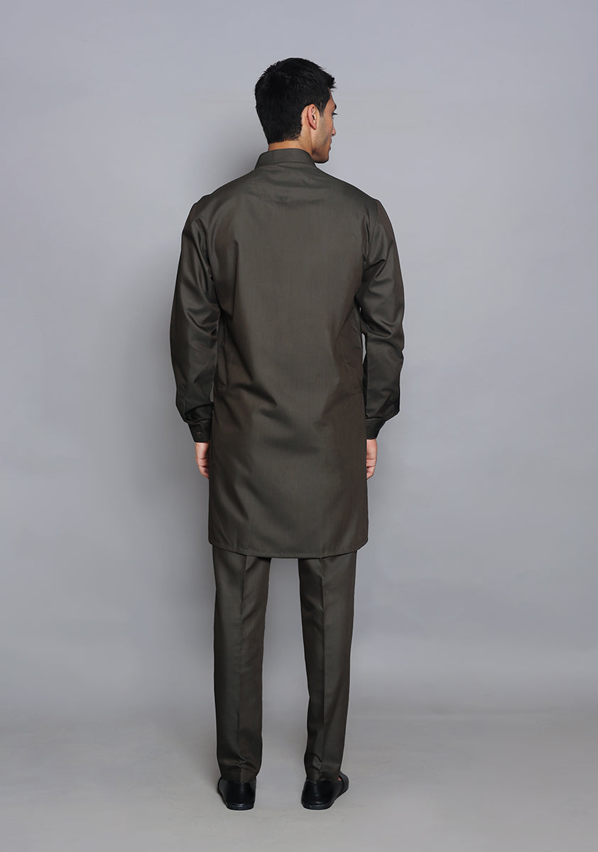 Pakistani Menswear | Amir Adnan - Basic Poly Viscose Tarmac Slim Fit Suit - Official Sakeena London Ltd. stockist in UK - Sakeena London