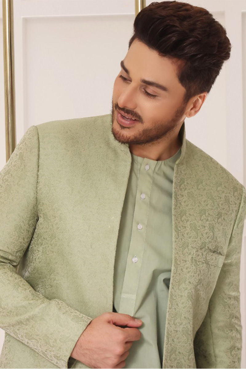 Pakistani Menswear | Ansab Jahangir | MINT AURA - Official Sakeena London Ltd. stockist in UK - Sakeena London