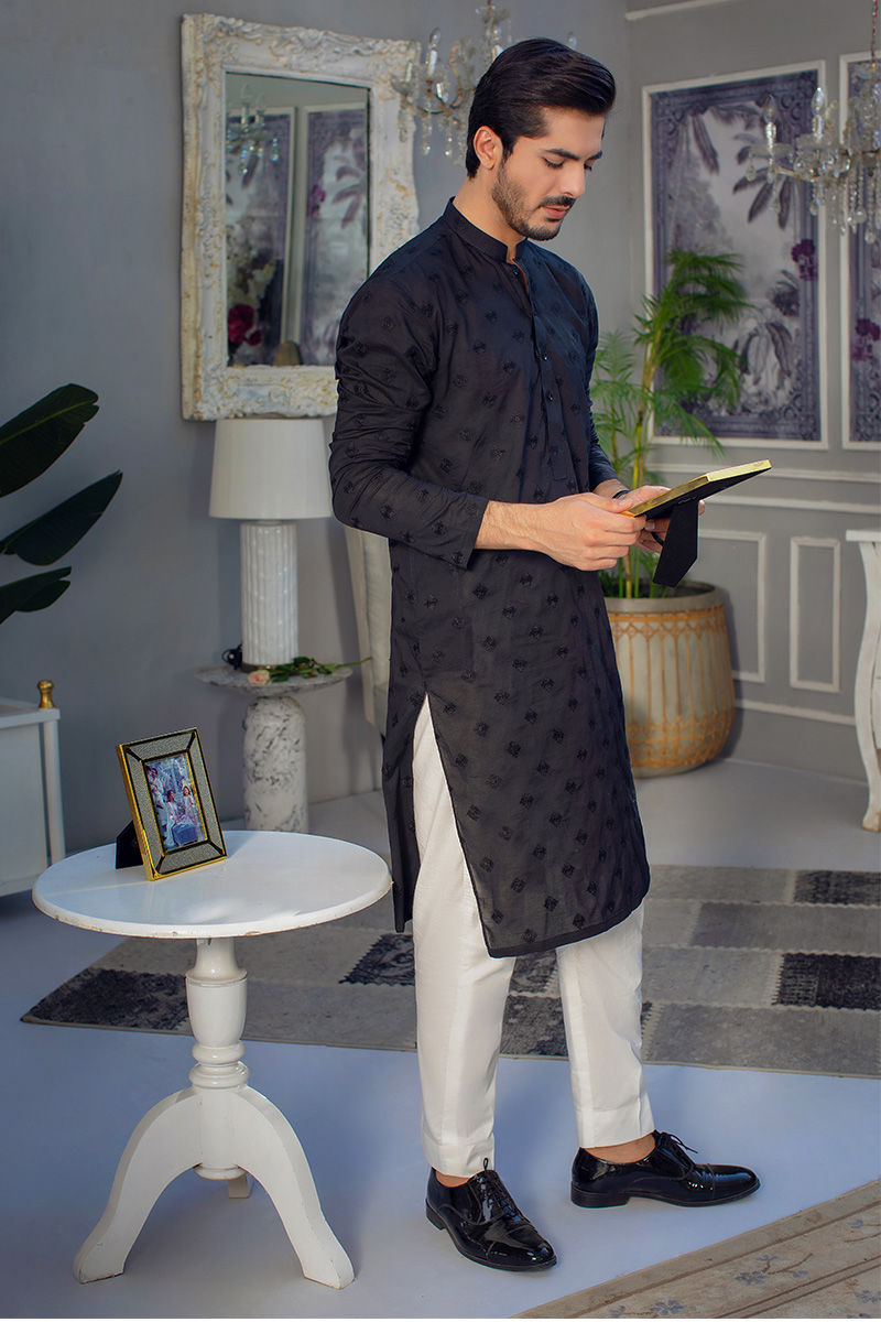 Pakistani Menswear | Ansab Jahangir | CHARCOAL CHARM - Official Sakeena London Ltd. stockist in UK - Sakeena London