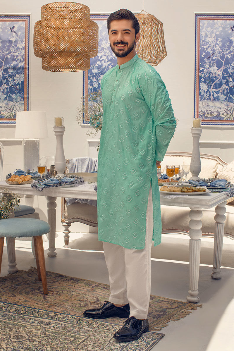Pakistani Menswear | Ansab Jahangir | AQUA ROYALE - Official Sakeena London Ltd. stockist in UK - Sakeena London