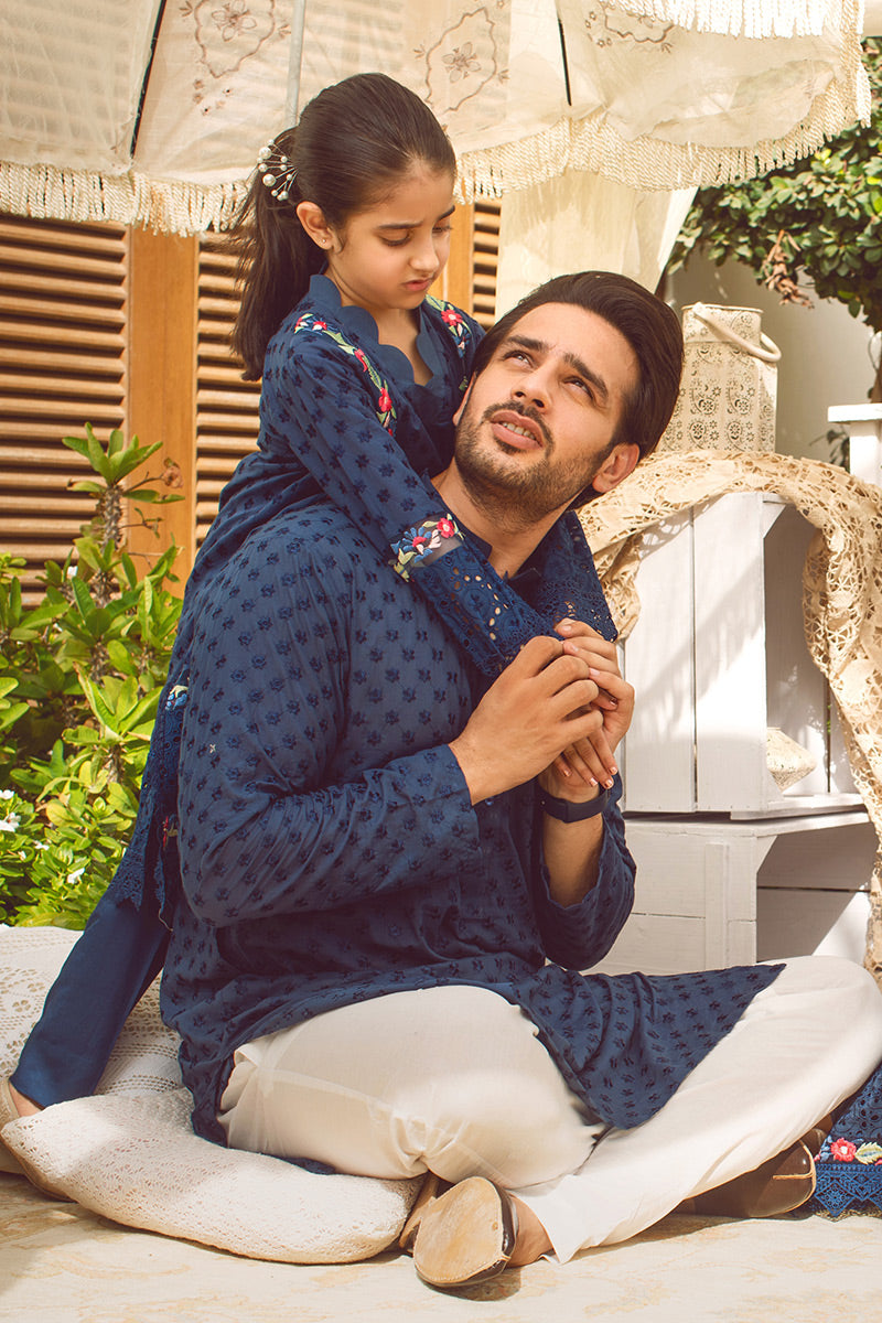 Pakistani Menswear | Ansab Jahangir | SHALE BLUE - Official Sakeena London Ltd. stockist in UK - Sakeena London