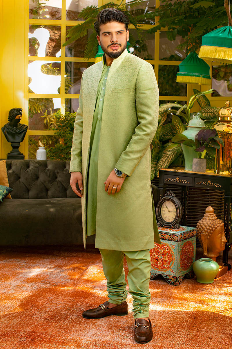 Pakistani Menswear | Ansab Jahangir | MINT AURA - Official Sakeena London Ltd. stockist in UK - Sakeena London