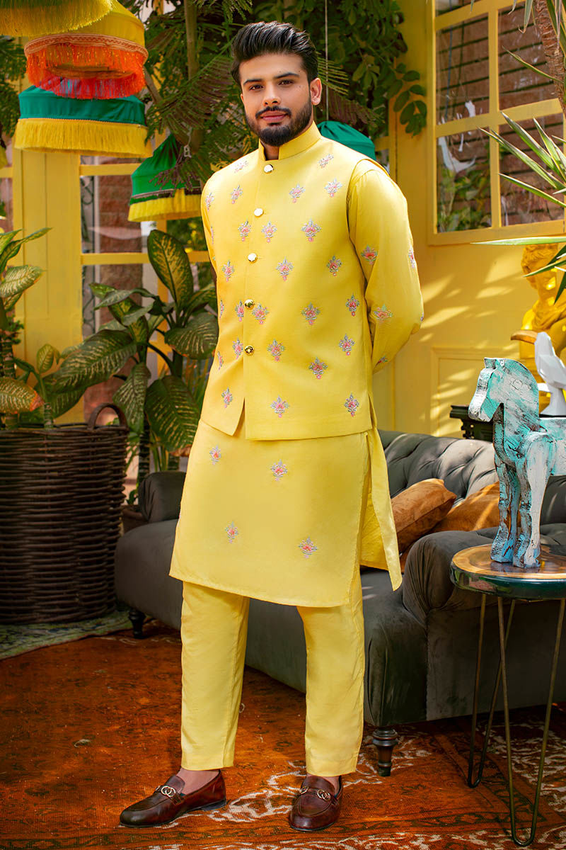 Pakistani Menswear | Ansab Jahangir | YELLOW RENDEZVOUS - Official Sakeena London Ltd. stockist in UK - Sakeena London