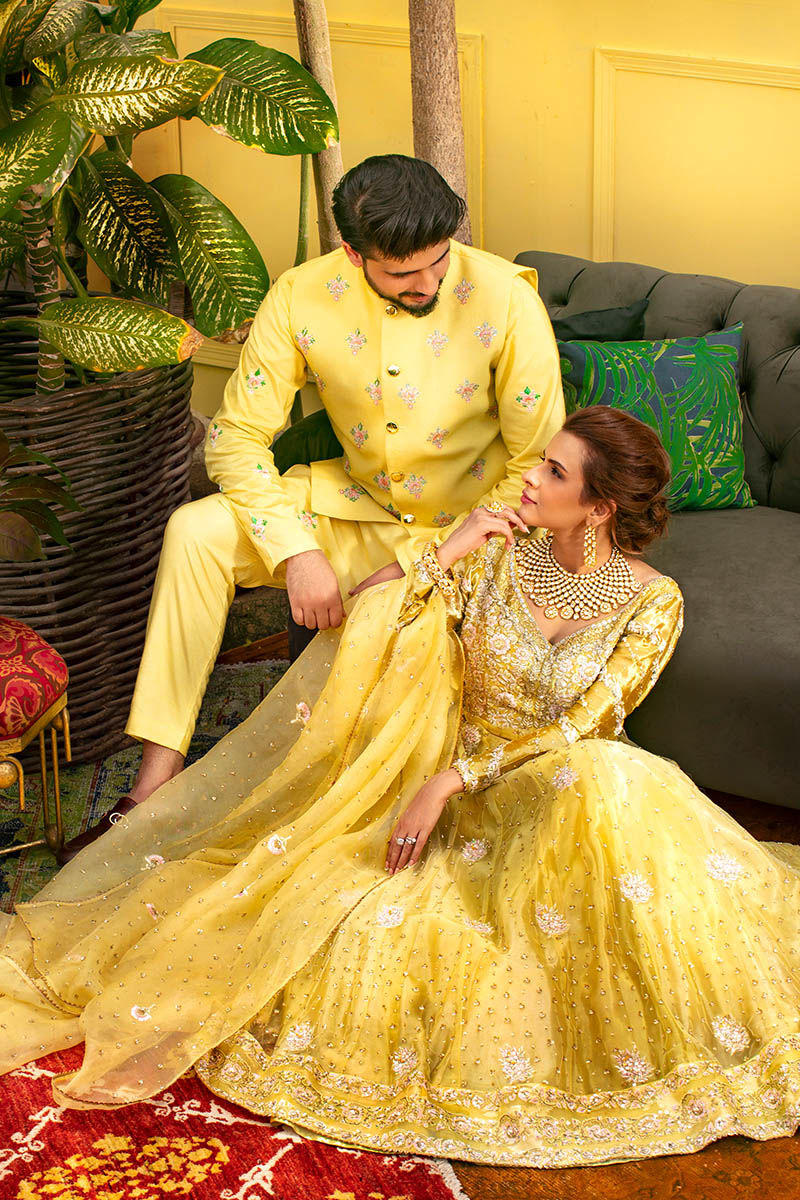 Pakistani Menswear | Ansab Jahangir | YELLOW RENDEZVOUS - Official Sakeena London Ltd. stockist in UK - Sakeena London