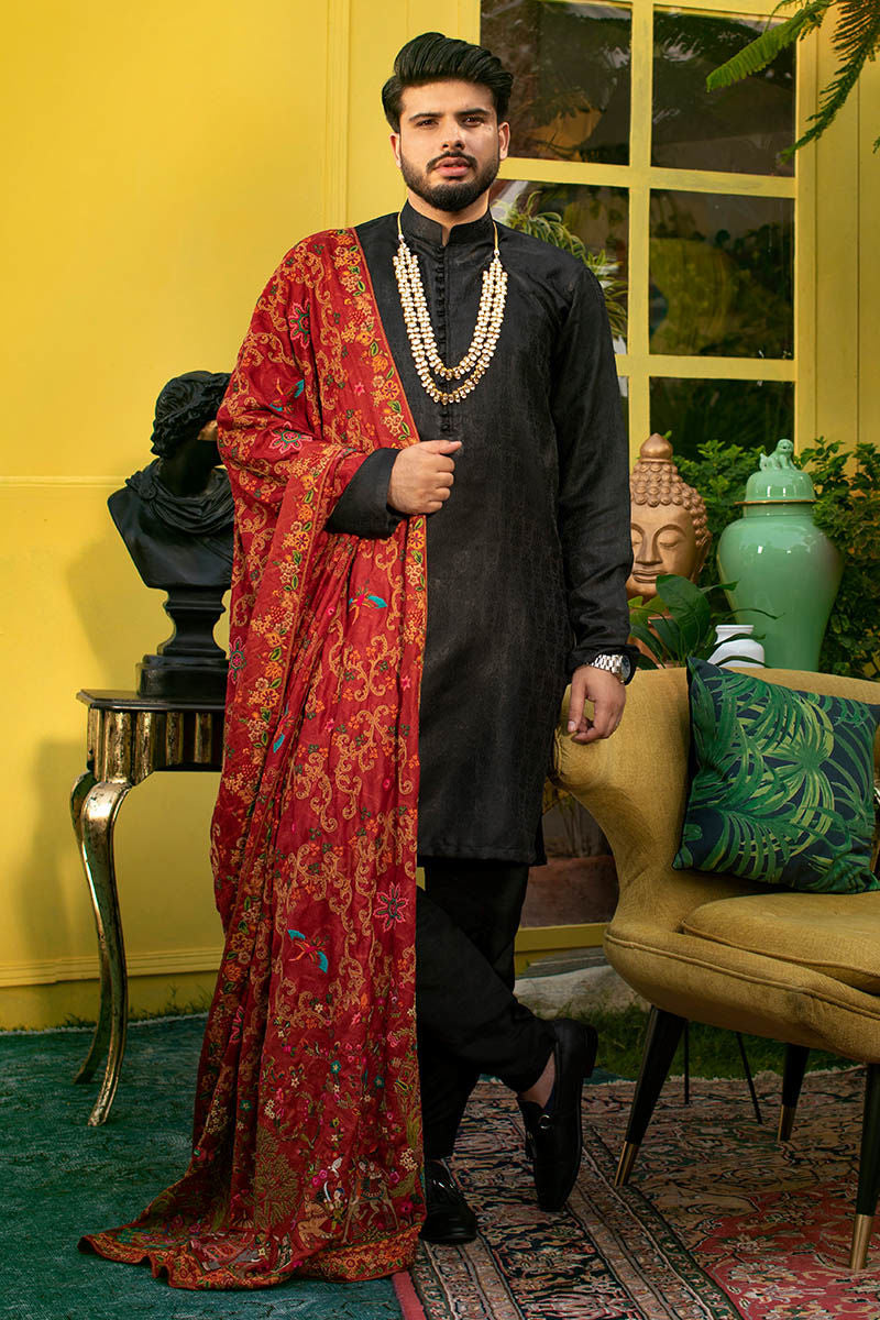 Pakistani Menswear | Ansab Jahangir | BLACK PASSION - Official Sakeena London Ltd. stockist in UK - Sakeena London