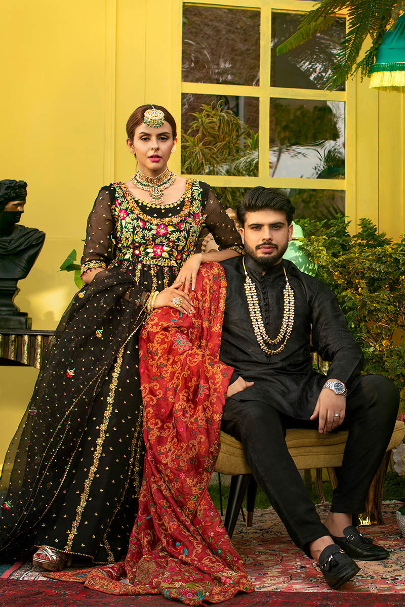 Pakistani Menswear | Ansab Jahangir | BLACK PASSION - Official Sakeena London Ltd. stockist in UK - Sakeena London