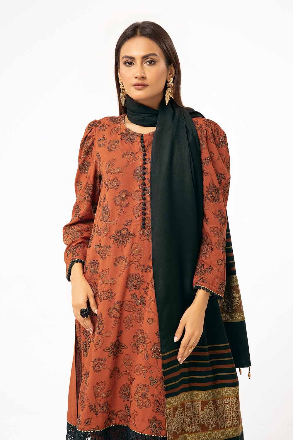Gul Ahmed | Winter Collection 24 | Pashmina Suit AP-42001 - Official Gul Ahmed stockist in UK - Sakeena London