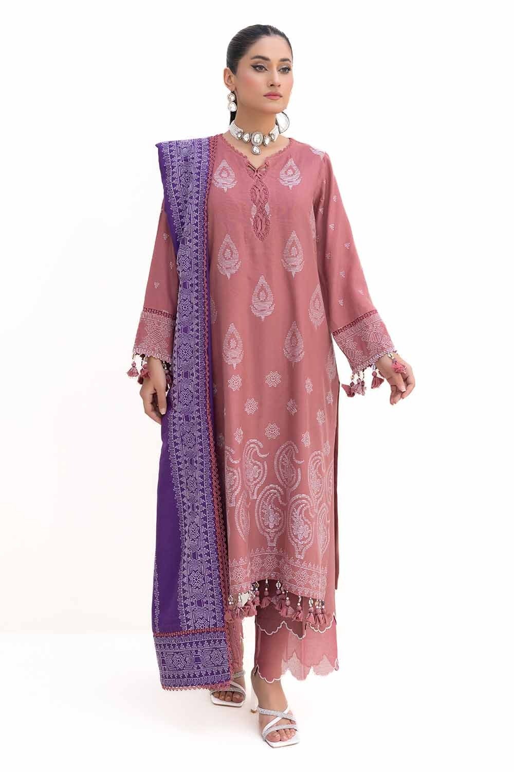 Gul Ahmed | Winter Collection 24 | Acrylic Dupatta AP-42003 - Official Gul Ahmed stockist in UK - Sakeena London