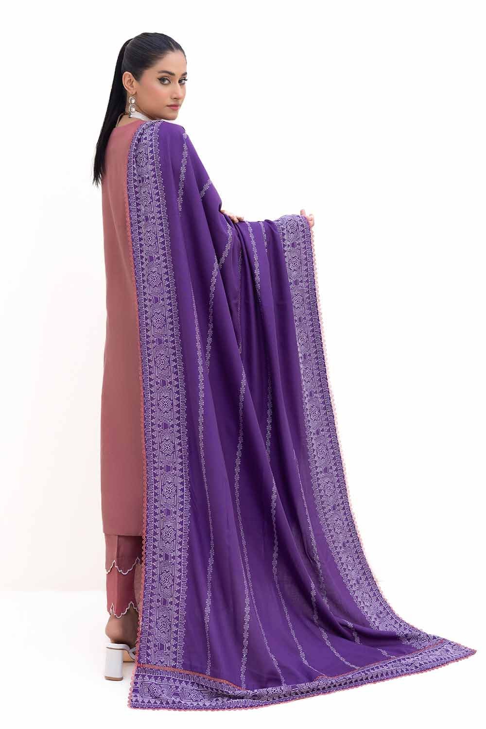 Gul Ahmed | Winter Collection 24 | Acrylic Dupatta AP-42003 - Official Gul Ahmed stockist in UK - Sakeena London