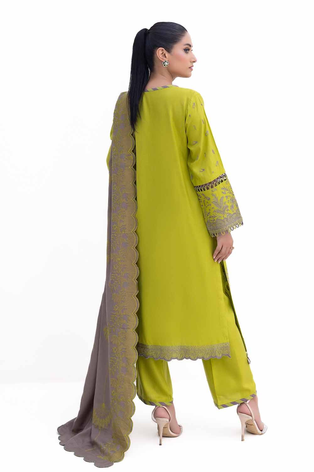 Gul Ahmed | Winter Collection 24 | Acrylic Dupatta AP-42004 - Official Gul Ahmed stockist in UK - Sakeena London