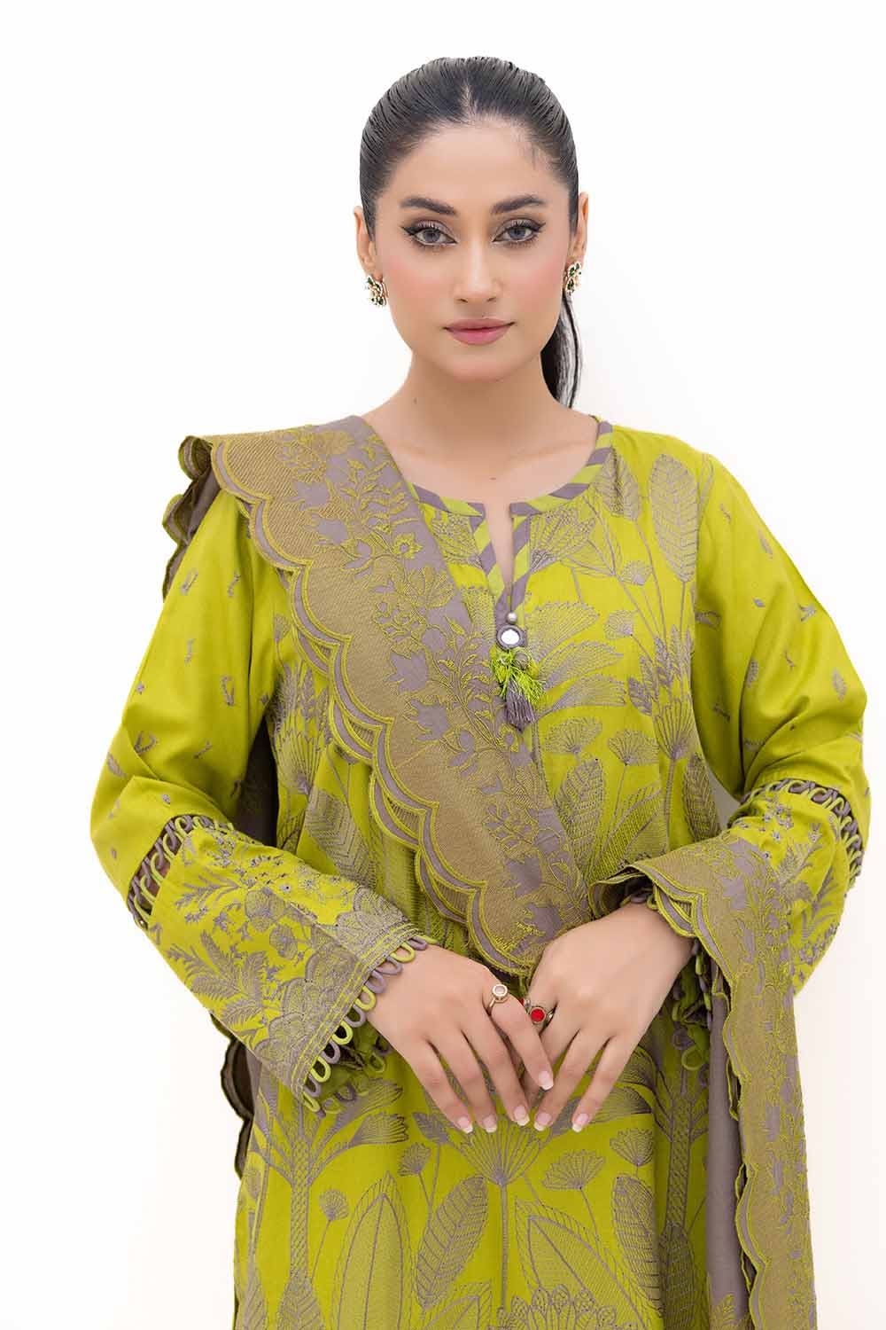 Gul Ahmed | Winter Collection 24 | Acrylic Dupatta AP-42004 - Official Gul Ahmed stockist in UK - Sakeena London