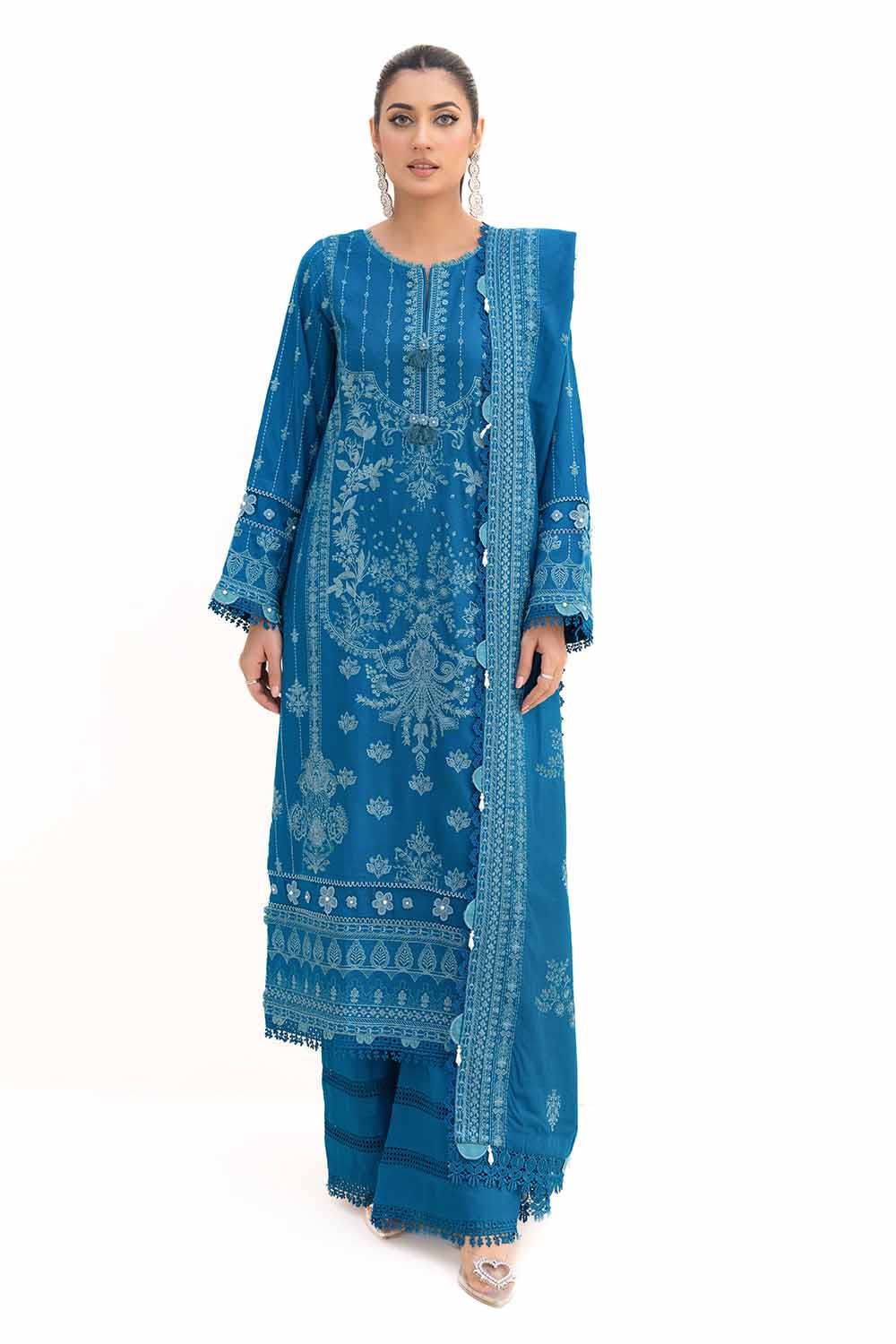Gul Ahmed | Winter Collection 24 | Acrylic Dupatta AP-42005 - Official Gul Ahmed stockist in UK - Sakeena London