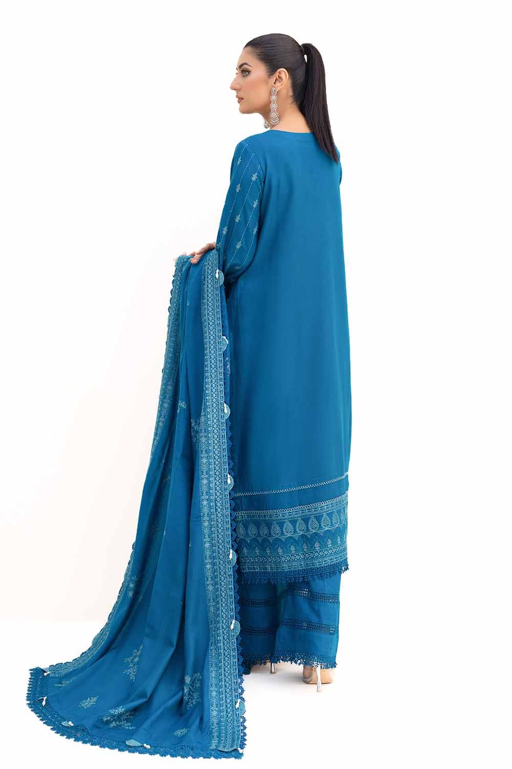 Gul Ahmed | Winter Collection 24 | Acrylic Dupatta AP-42005 - Official Gul Ahmed stockist in UK - Sakeena London