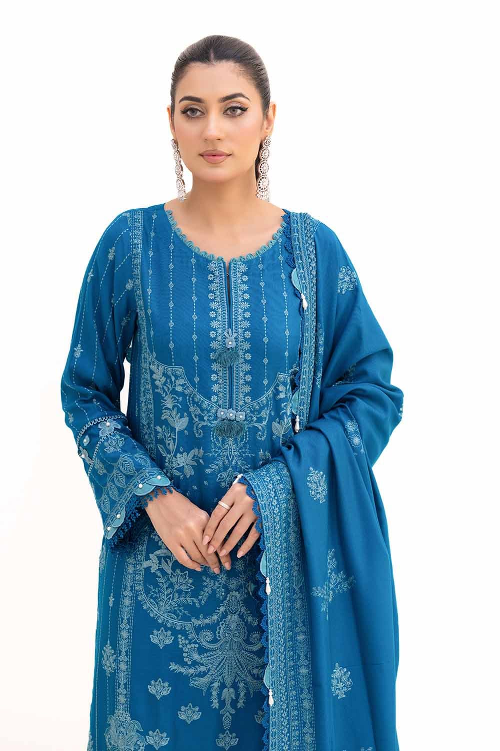 Gul Ahmed | Winter Collection 24 | Acrylic Dupatta AP-42005 - Official Gul Ahmed stockist in UK - Sakeena London