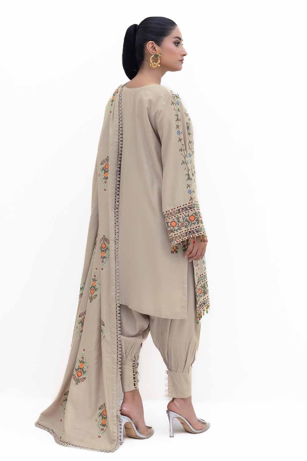 Gul Ahmed | Winter Collection 24 | Acrylic Dupatta AP-42007 - Official Gul Ahmed stockist in UK - Sakeena London