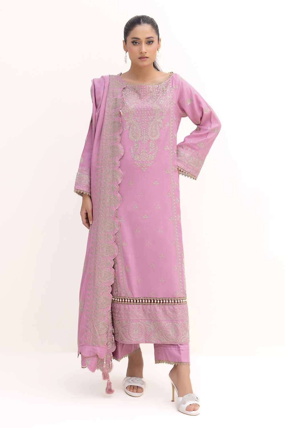 Gul Ahmed | Winter Collection 24 | Acrylic Dupatta AP-42008 - Official Gul Ahmed stockist in UK - Sakeena London