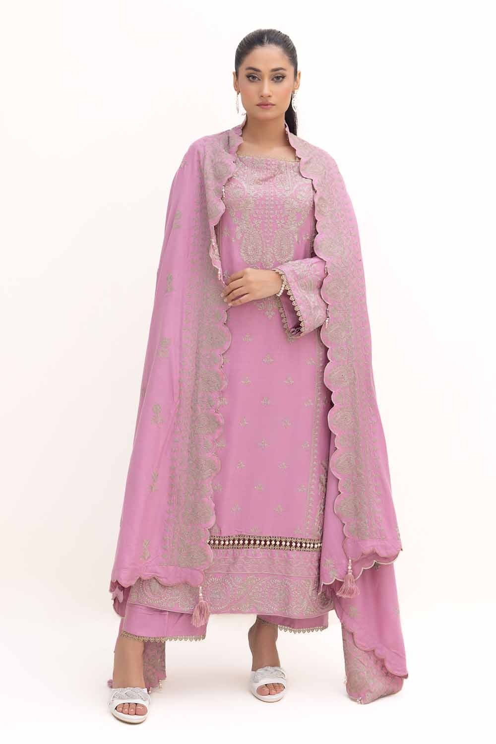 Gul Ahmed | Winter Collection 24 | Acrylic Dupatta AP-42008 - Official Gul Ahmed stockist in UK - Sakeena London