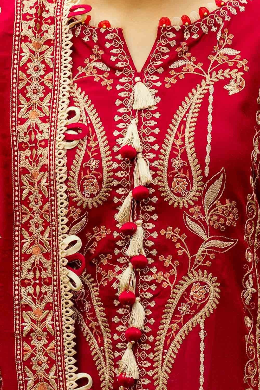 Gul Ahmed | Winter Collection 24 | Acrylic Dupatta AP-42009 - Official Gul Ahmed stockist in UK - Sakeena London