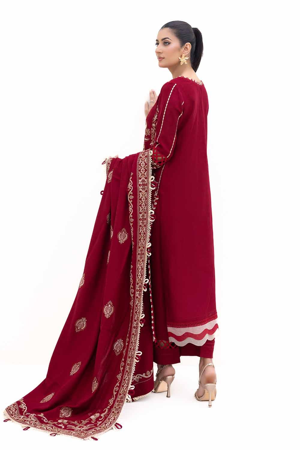 Gul Ahmed | Winter Collection 24 | Acrylic Dupatta AP-42009 - Official Gul Ahmed stockist in UK - Sakeena London