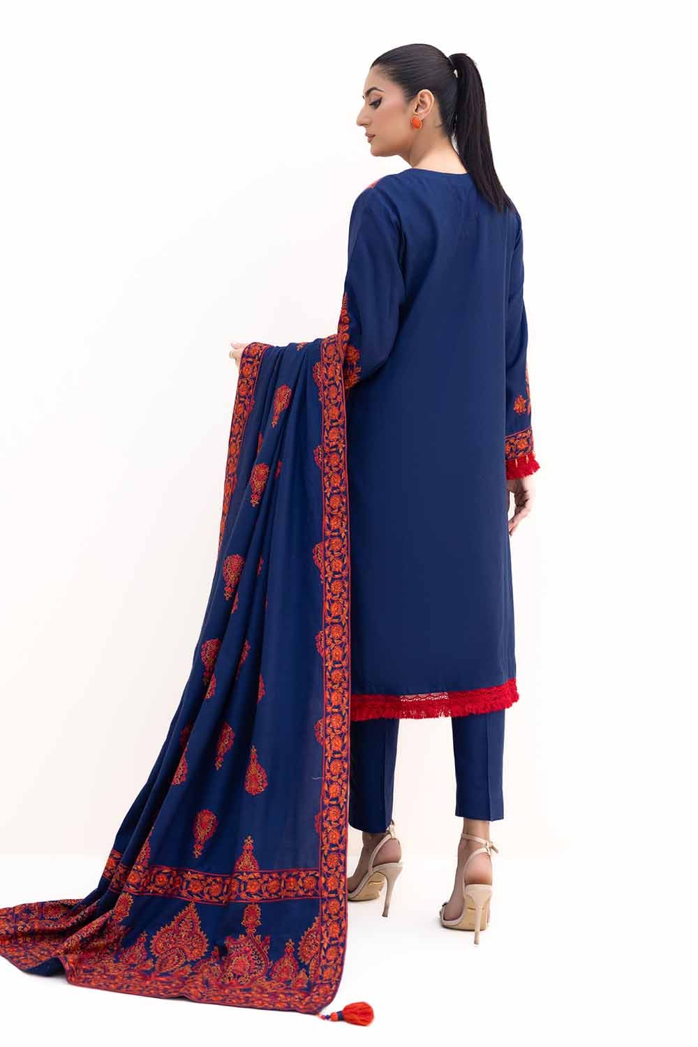 Gul Ahmed | Winter Collection 24 | Acrylic Suit with Embroidered Acrylic Dupatta AP-42012 - Official Gul Ahmed stockist in UK - Sakeena London
