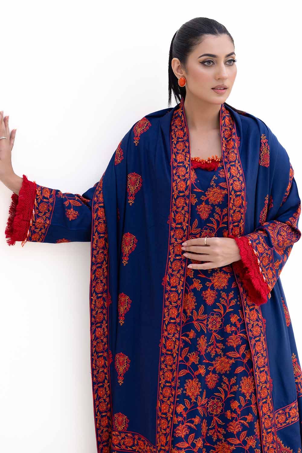 Gul Ahmed | Winter Collection 24 | Acrylic Suit with Embroidered Acrylic Dupatta AP-42012 - Official Gul Ahmed stockist in UK - Sakeena London