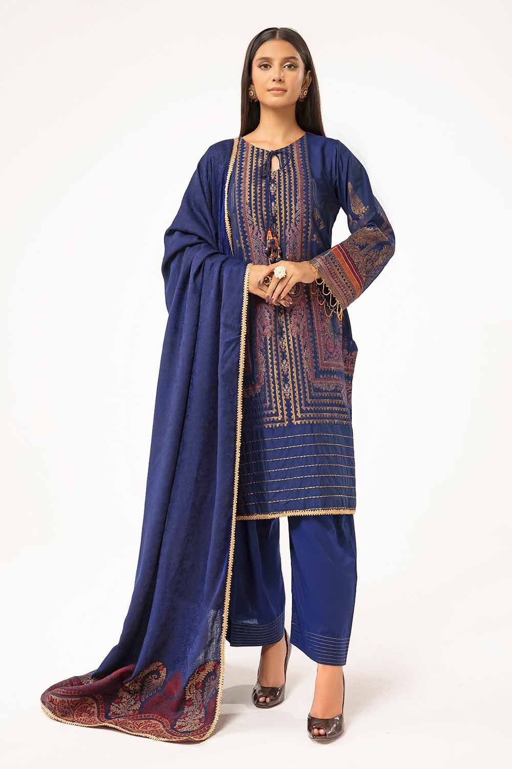 Gul Ahmed | Winter Collection 24 | Khaddar Suit with Pashmina Shawl AP-42020 - Official Gul Ahmed stockist in UK - Sakeena London