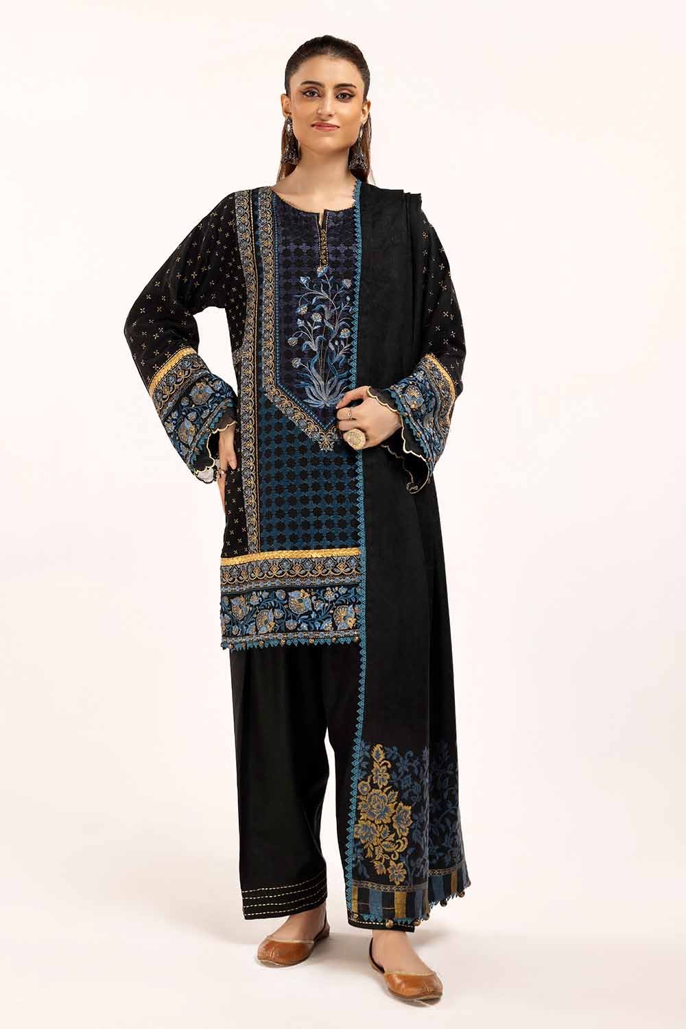 Gul Ahmed | Winter Collection 24 | Pashmina Dupatta AP-42024 - Official Gul Ahmed stockist in UK - Sakeena London