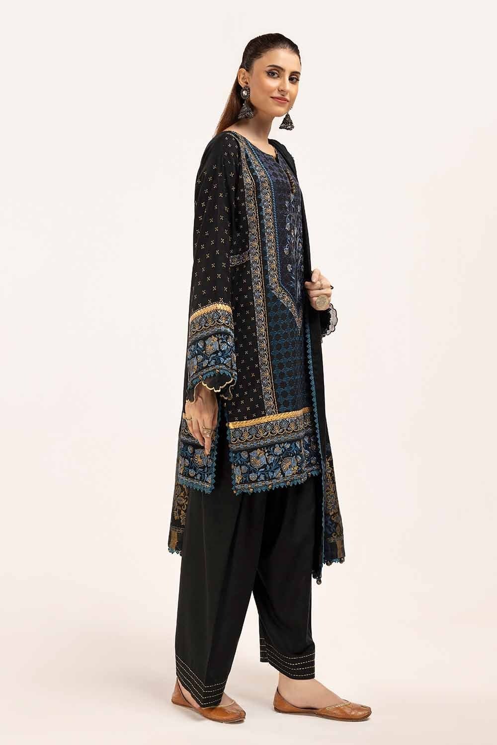 Gul Ahmed | Winter Collection 24 | Pashmina Dupatta AP-42024 - Official Gul Ahmed stockist in UK - Sakeena London