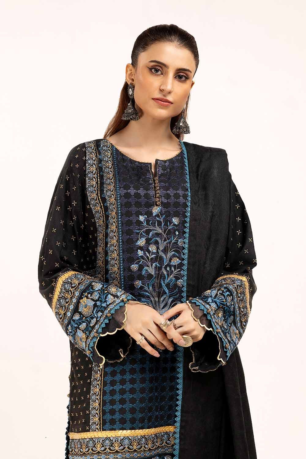 Gul Ahmed | Winter Collection 24 | Pashmina Dupatta AP-42024 - Official Gul Ahmed stockist in UK - Sakeena London