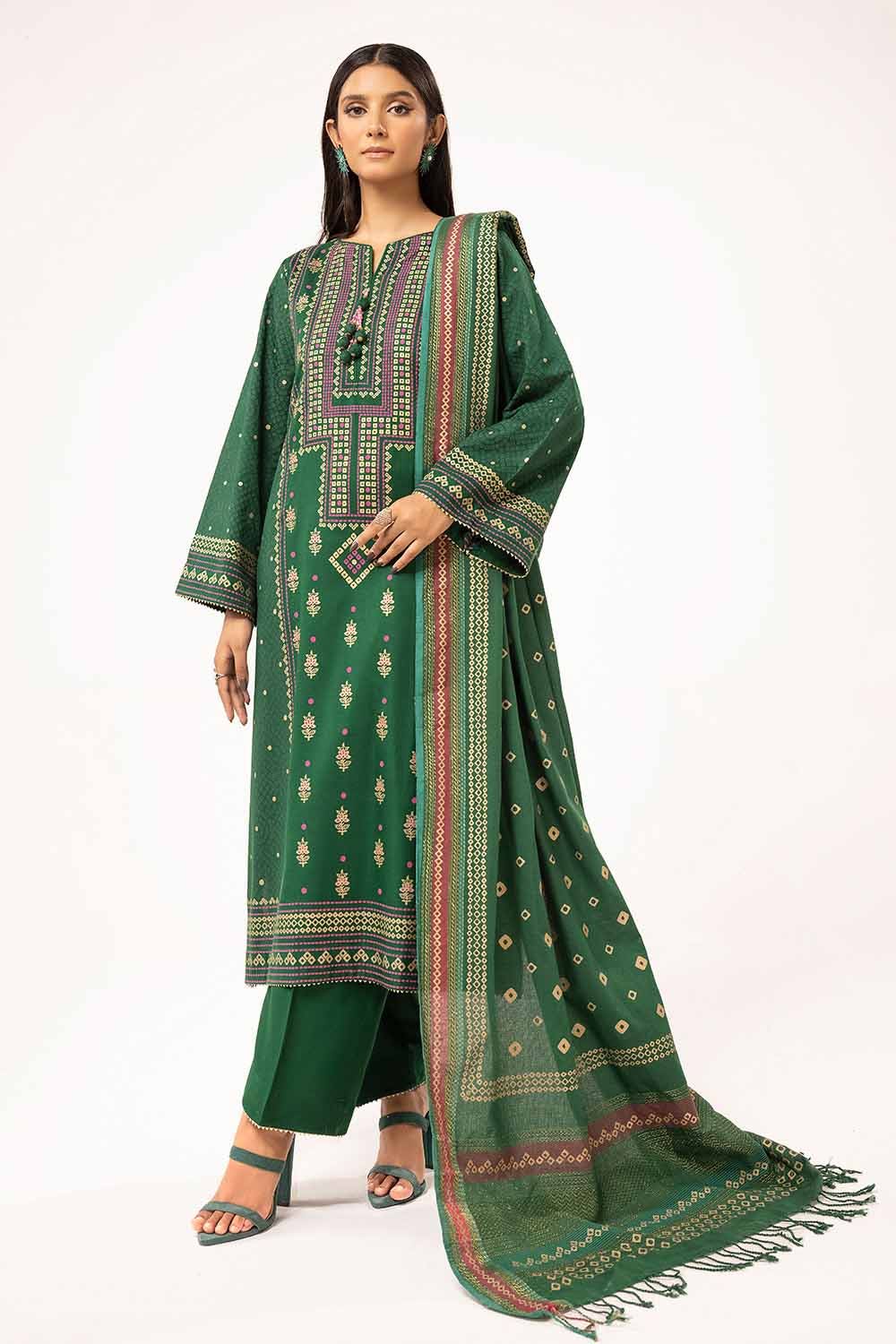 Gul Ahmed | Winter Collection 24 | Acrylic Dupatta AP-42028 - Official Gul Ahmed stockist in UK - Sakeena London